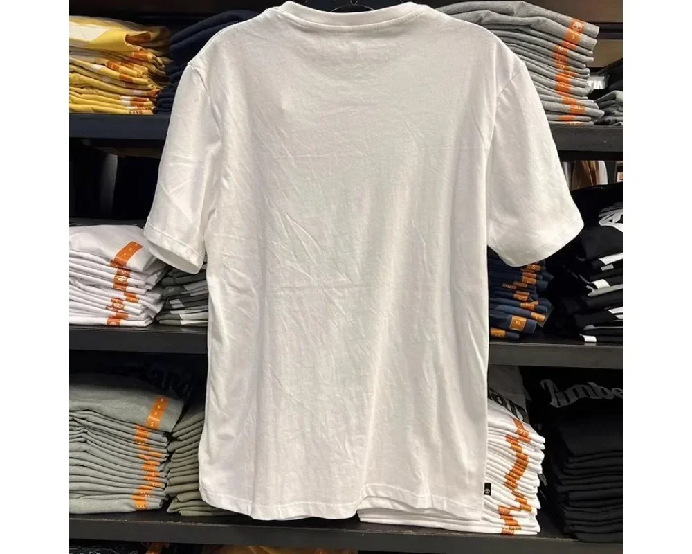 تي شيرت بأكمام قصيرة من القطن مطبوع على الموضة لعام 2025 ذو علامة تجارية راقية فضفاضة ومتعددة الاستخدامات