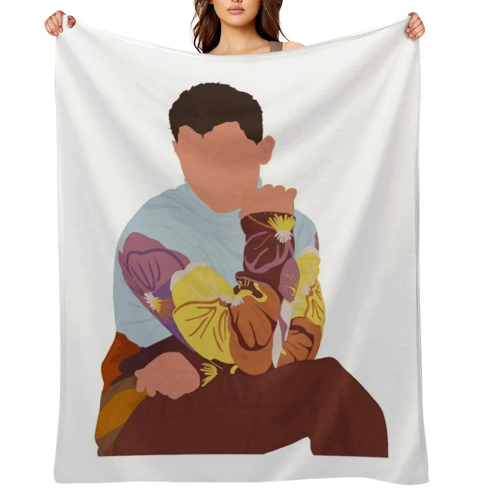 

Nick Jonas Throw Blanket Soft Big Shaggy halloween Plaid Blankets