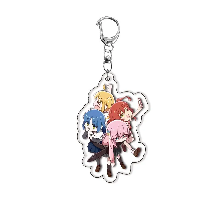 أنيمي كاواي بوتشي الصخرة! Gotoh Hitori جرلي القلب سلسلة مفاتيح مصنوعة من الأكريليك زينة حقيبة كرتونية سحر حلي معلقة الهدايا #5