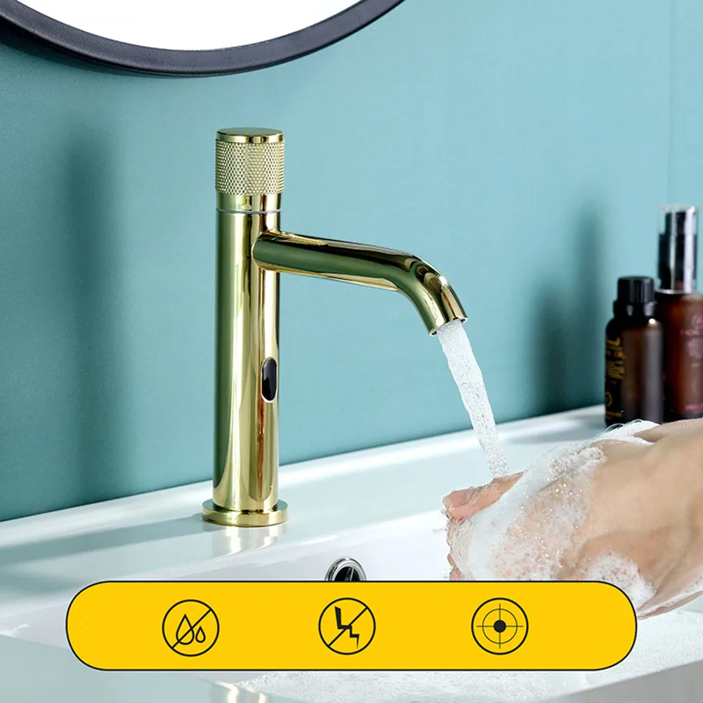 

Induction Faucet 304 Stainless Steel Single Cold Faucet Bathroom Wash For Hand Basin Sink Bathroom Faucet Accessories
