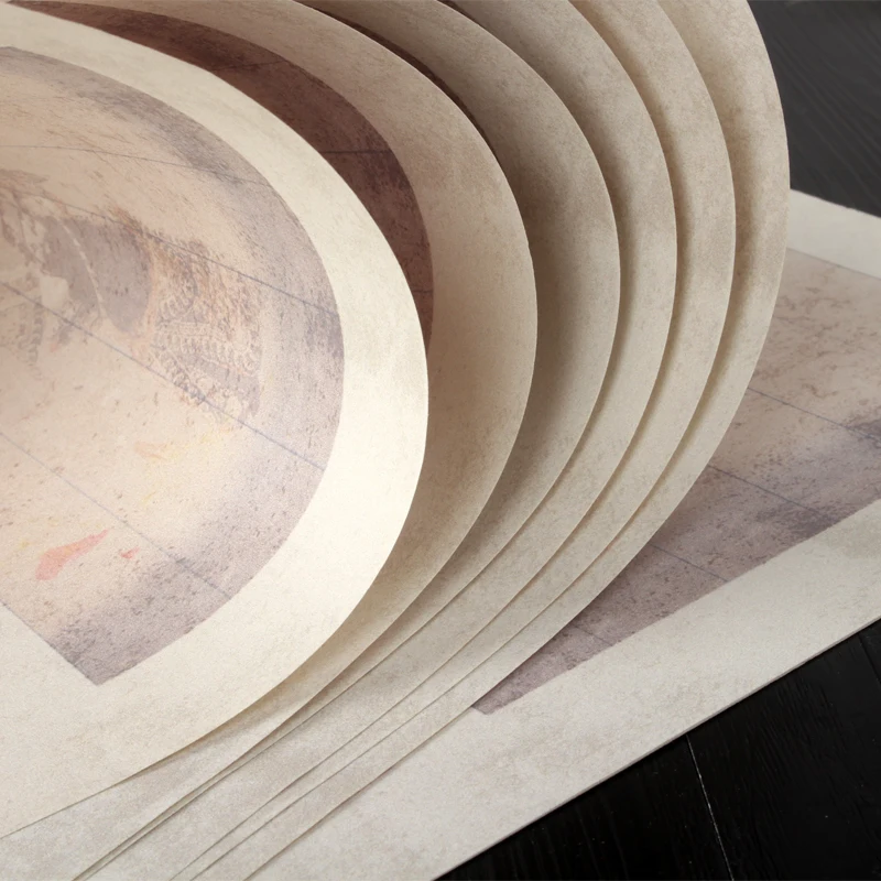 Batik Retro Chinese Xuan Paper Letterhead Brush Pen Calligraphy Half Ripe Rice Paper Small Regular Script Creation Works Papier