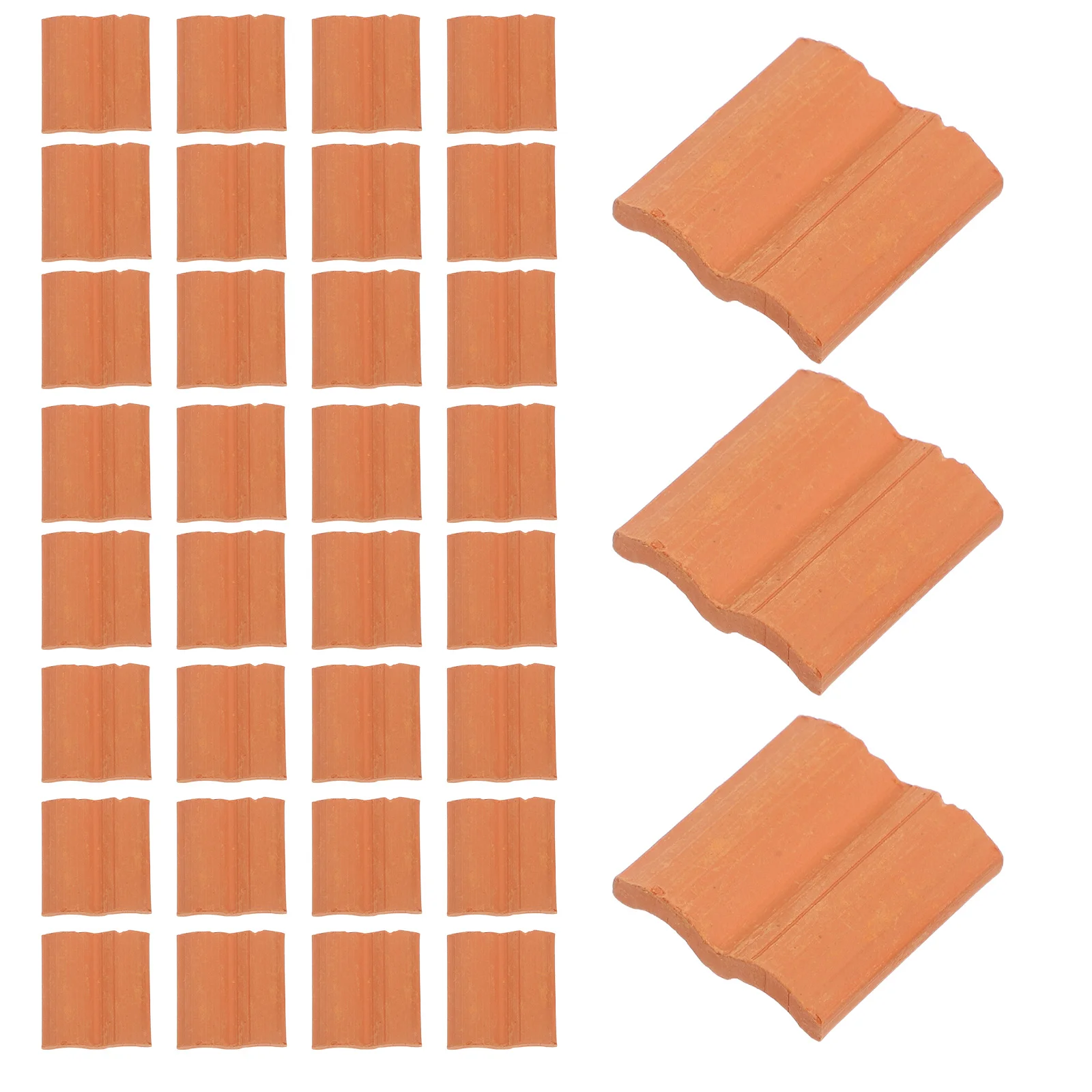 

60Pcs Mini Roof Tiles Detailed Mini Architectural Materials for Micro Landscape Diorama DIY Craft Sand Table Accessories