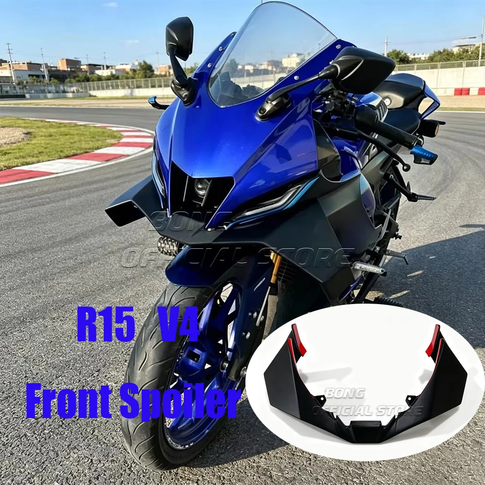 Para YAMAHA R15: Spoiler delantero, alerón inferior, labio inferior, alerón GP WING DOWNFORCE, alerones frontales NAKED para R15 V4 R15M 2023 2024 2025 2026