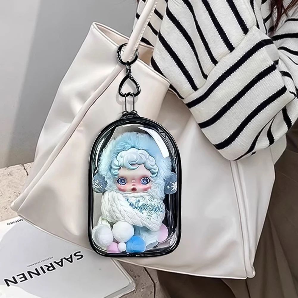 For Skull Panda Doll Outfit Transparent Dustproof Pain Bag PVC Storage Bag for Skull Panda Dolls' Display Bag Protective Case