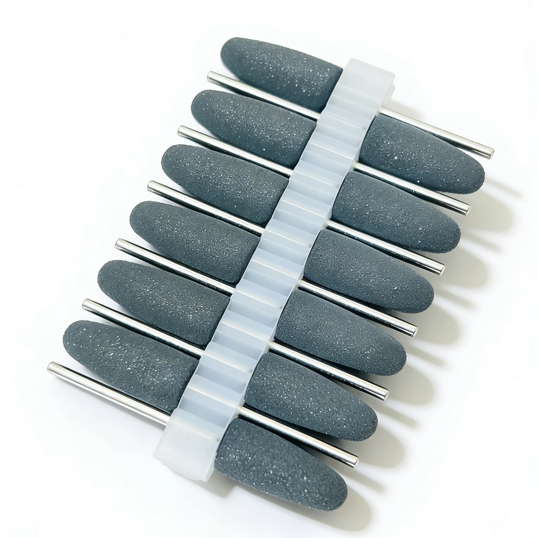 50Pcs DENTAL Gray 10*24 SILICONE Rubber Rotary polishing Micromotor handpiece 2.35mm Polishing Burs