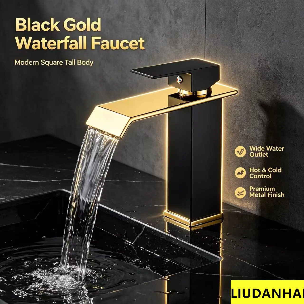 Home Waterfall Faucet Bathroom Toilet Cold Hot Dual Use Basin Faucet Washbasin.Bathroom Waterfall Faucet Sink Basin Tap