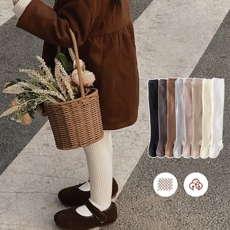 

Весенние хлопковые колготки для девочек, классические однотонные детские леггинсы в полоску, разные размеры для детей от 1 до 6 лет, детские дышащие повседневные леггинсы