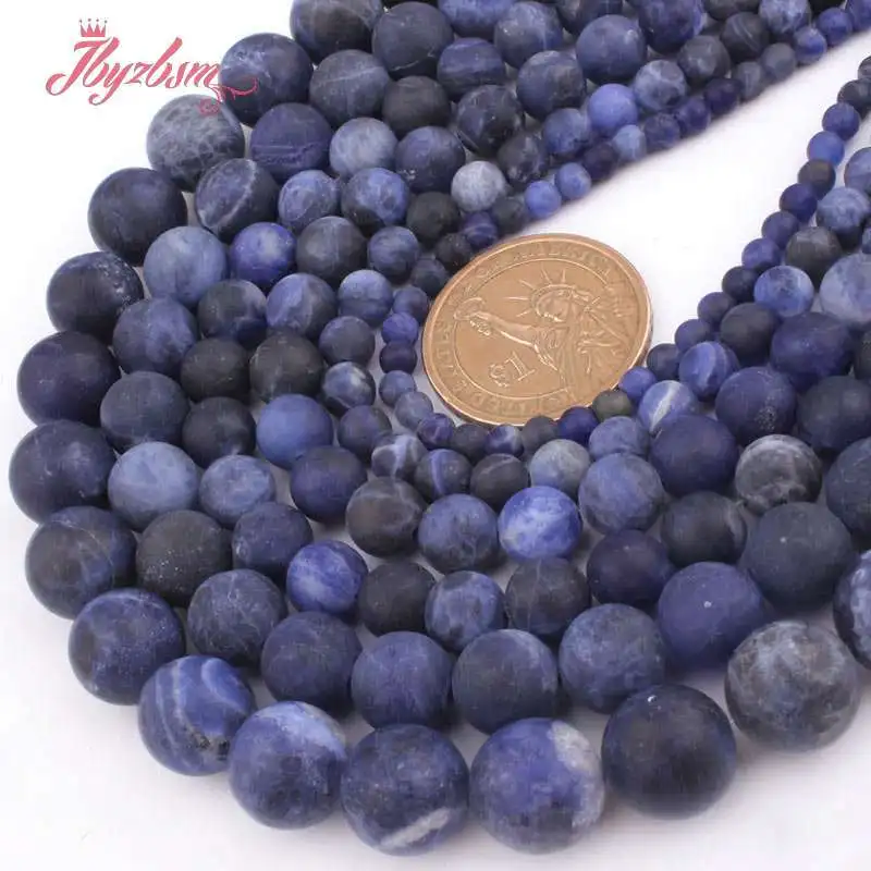 Natural Blue Sodalite Stone Beads Spacer Strand 15Inch for Jewelry Making Bracelet Handmade Necklace Diy Findings Free shipping