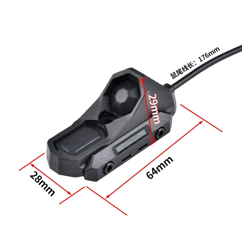 Imagem -06 - Airsoft Axon Interruptor de Pressão Dupla Função Botão Remoto Guindaste sf 2.5 Plug Dbal Peq15 Laser M300 M600 Interruptor Lanterna