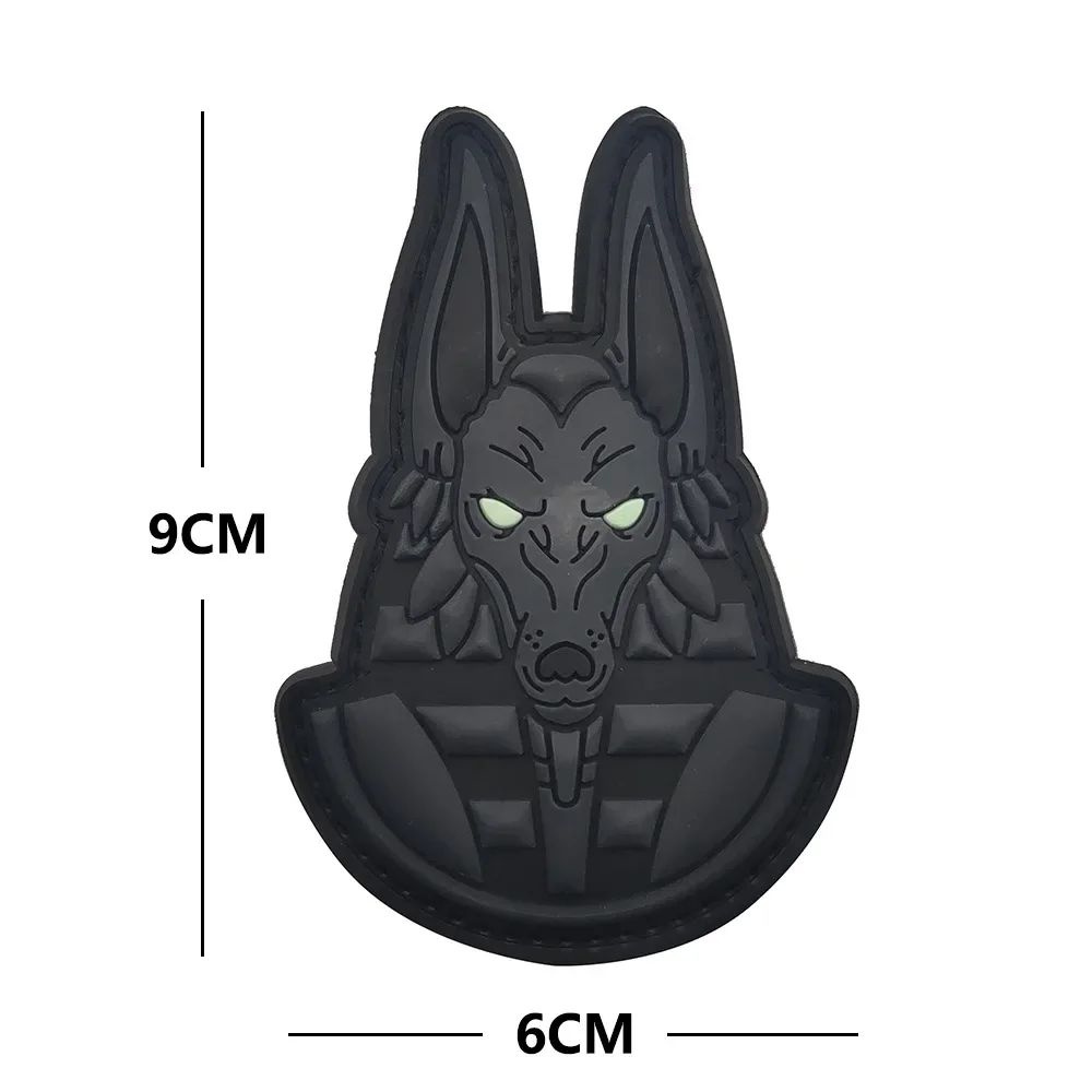 Ancient Greek Mythology God Medusa Anubis Baphomet Shiva Patch Tactical PVC Badge Glow in the Dark Rubber Backpack