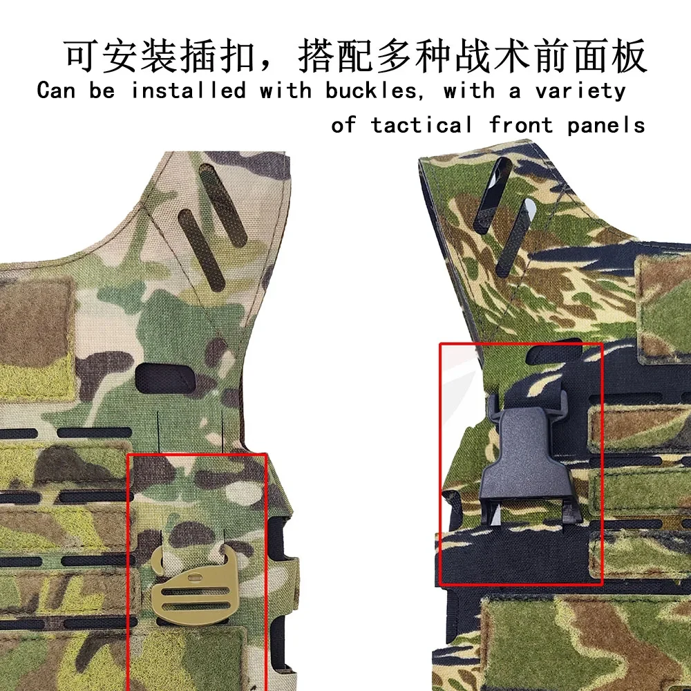 Outdoor practical  QP Style Tactical Vest Body Laser Cut Front and Rear Panels 500D Fabric With EVA Plate