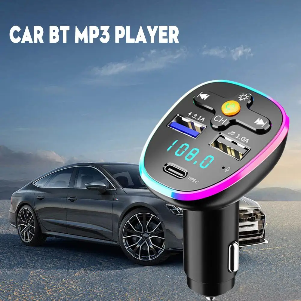 

Car Charger Q12 Bluetooth 5.0 Fm Transmitter Dual Usb Handsfree Mp3 Audio Player Charging Receiver Fast Auto Modulator C6u6