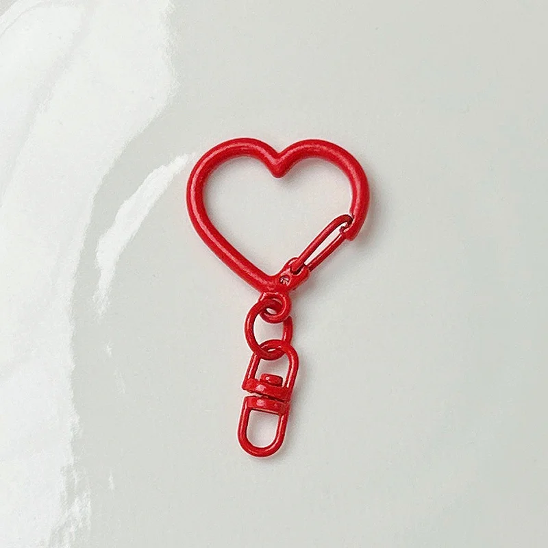 Colored Heart Keychain Hook Jewelry Buckle Metal Key Chains