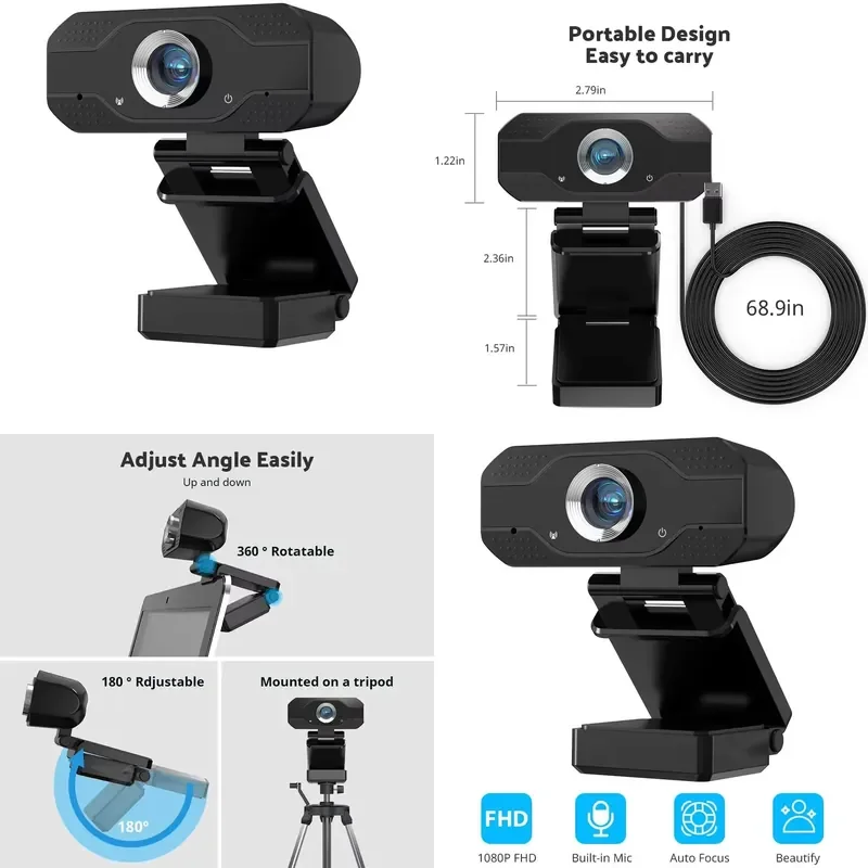 New New 2020 New Arrival HD 1080P USB Webcam Smart Digital Video For Video Call Meeting Broadcast Pc Live With