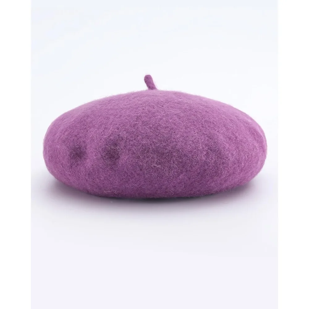 قبعات بيريه للنساء للعطلات من الصوف على الطراز الفرنسي - قبعة كنيسة سوداء/حمراء - ملابس بدون إغلاق وقبعات رجالية #2