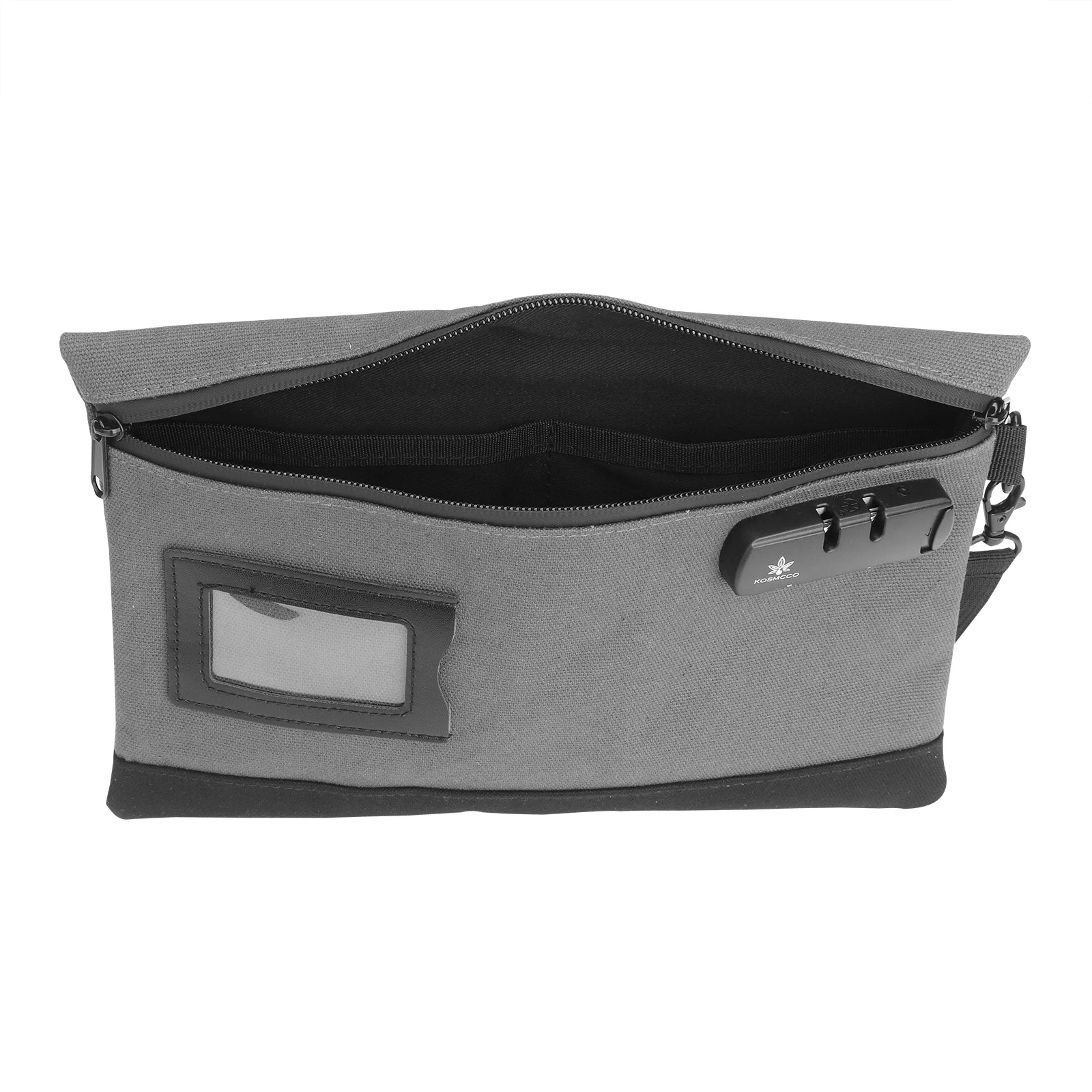 Geldtasche mit Schloss, robuste Geldtasche aus Segeltuch für Bargeldpässe, Aufbewahrungstasche