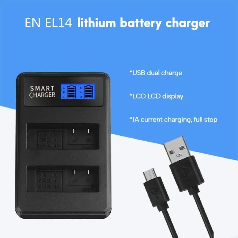 G6DD LCD USB EN-EL14 교체 P7000 P7000 P7100 D3200 D3300 D5100 D5200 P7700 P7800 D3100 배터리