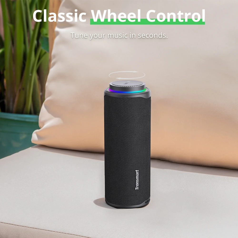 Tronsmart T8 سمّاعات بلوتوث 40 وات مكبر صوت محمول خارجي مع جهير عميق ونبض الصوت ومقاوم للماء IPX7 والتحكم في التطبيق، للتخييم