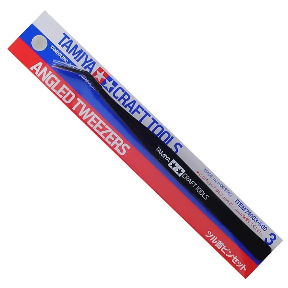 Tamiya TA74003 Craft Tools Angled Tweezers Model Tool