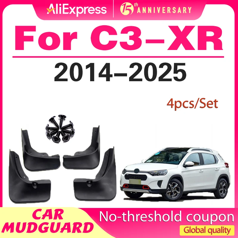 

4PCS Car Mudguards for Citroen C3-XR 2014-2025 2018 2019 2020 Mudflaps Fender Mud Flap Splash Guards Cover Wheel Accessories