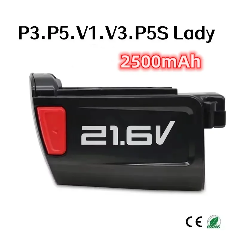 100% Original 2500mAh for Midea V1 V3 P3 P5 P5pro P5S Lady P70 P81 BP21620D BP21625A VH1704 Vacuum Cleaner Battery