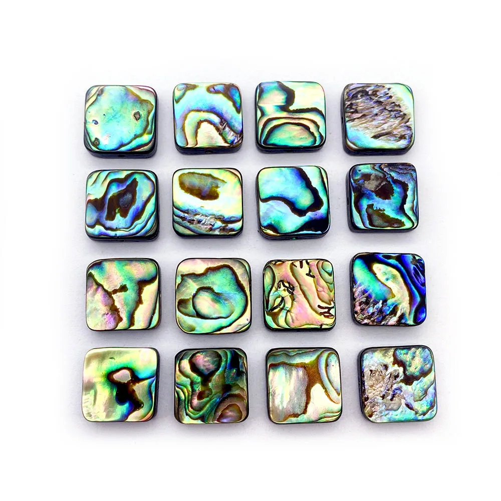 1pc Square Abalone Shell Bulk Beads Women's Fashion Jewelry 6-20mm Diy Handmade Necklace Bracelet Earrings Charm Accessories