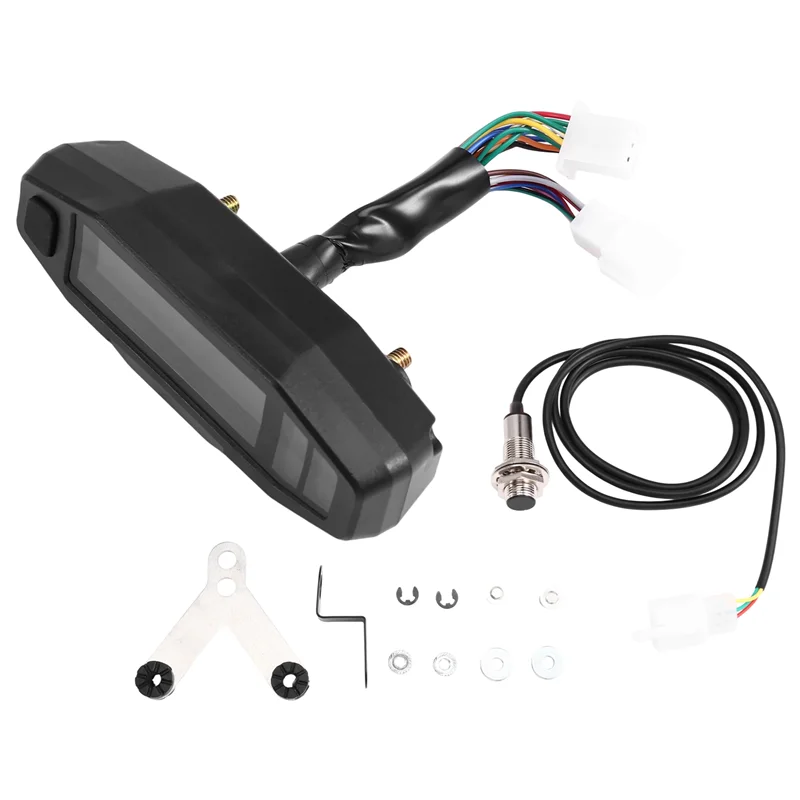 

Universal LCD Speedometer Tachometer+ Induction Wire Magnet+ Instrument Large Bracket For Motorcycle Modification