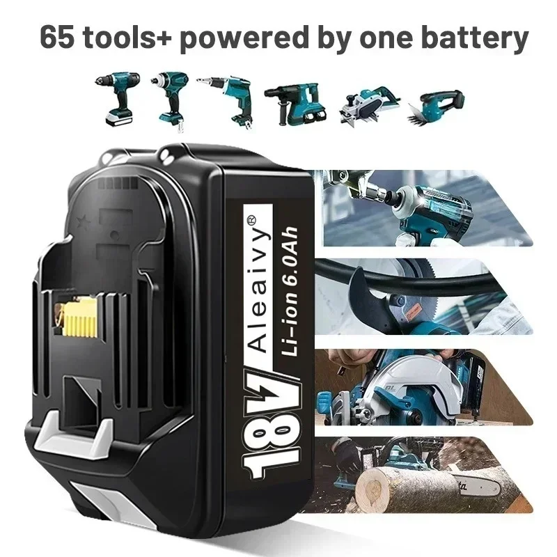 

6000MAh 18V Battery for Makita Power Tools Replacement Accessories BL1860 BL1850 18v Li-ion Rechargeable batteries Pack charger