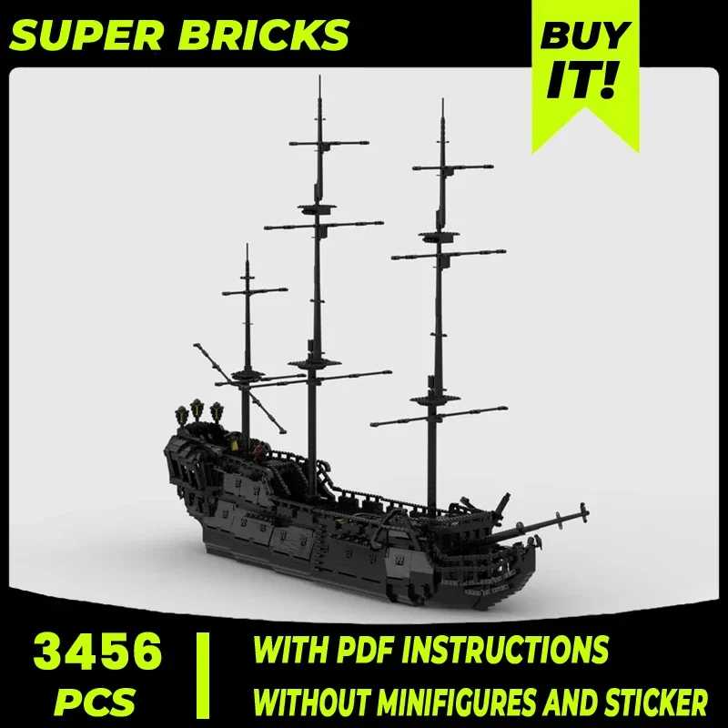 

Pirate Ship Model Moc Building Bricks Classics Pirate Warship Technology Modular Blocks Gifts Christmas Toys DIY Sets Assembly