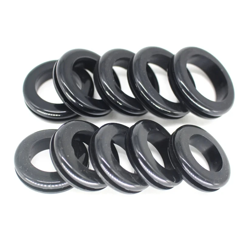 ID 25mm 30mm 35mm 40mm 50mm Rubber Seal Ring Black O-ring Wire Cable Hole Double Sided Protective Coil Hardware Washer Grommet