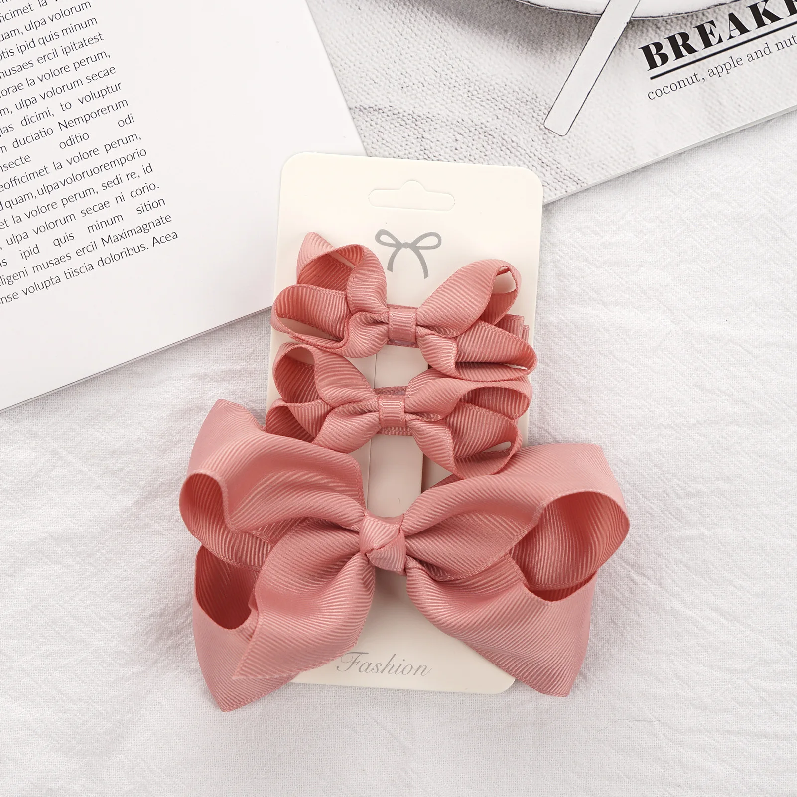 1 Set Solid Colorful Bow Hair Clip Hair Accessories White Red Bow With Clip Bowknot Hairpin Clip Barrettes For Girls Kids