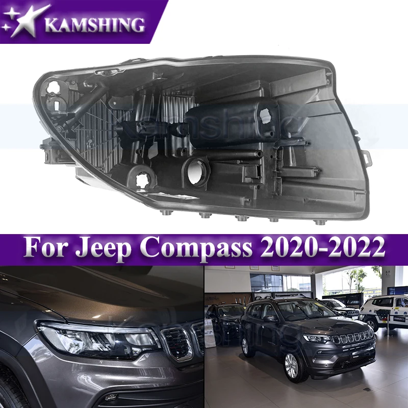 

Kamshing Front Headlight Base Cover For Jeep Compass 2020-2022 Head Light Back Lid Head Lamp Back House Headlamp Rear Shell