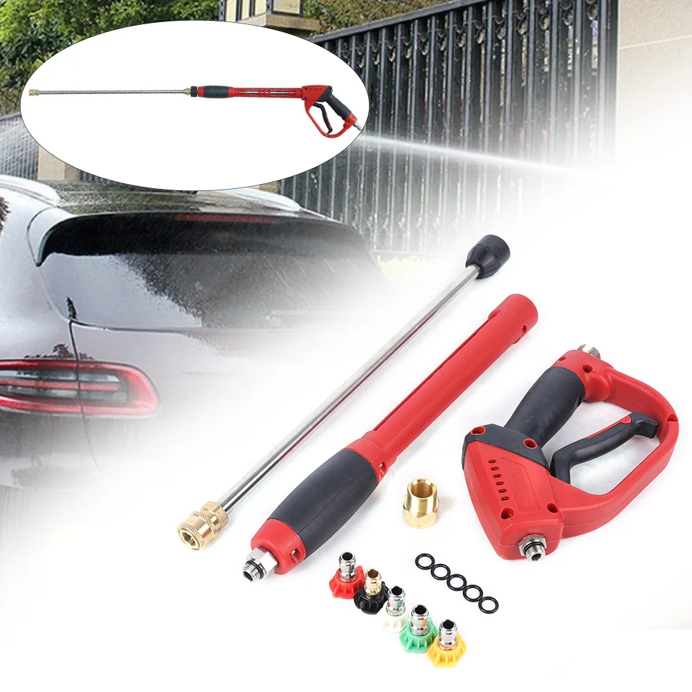 High Pressure Car Washer Portable Water Jet Gun Garden Sprayer Powerful Spray Gun Machine Cleaning Wand Nozzles+Extender