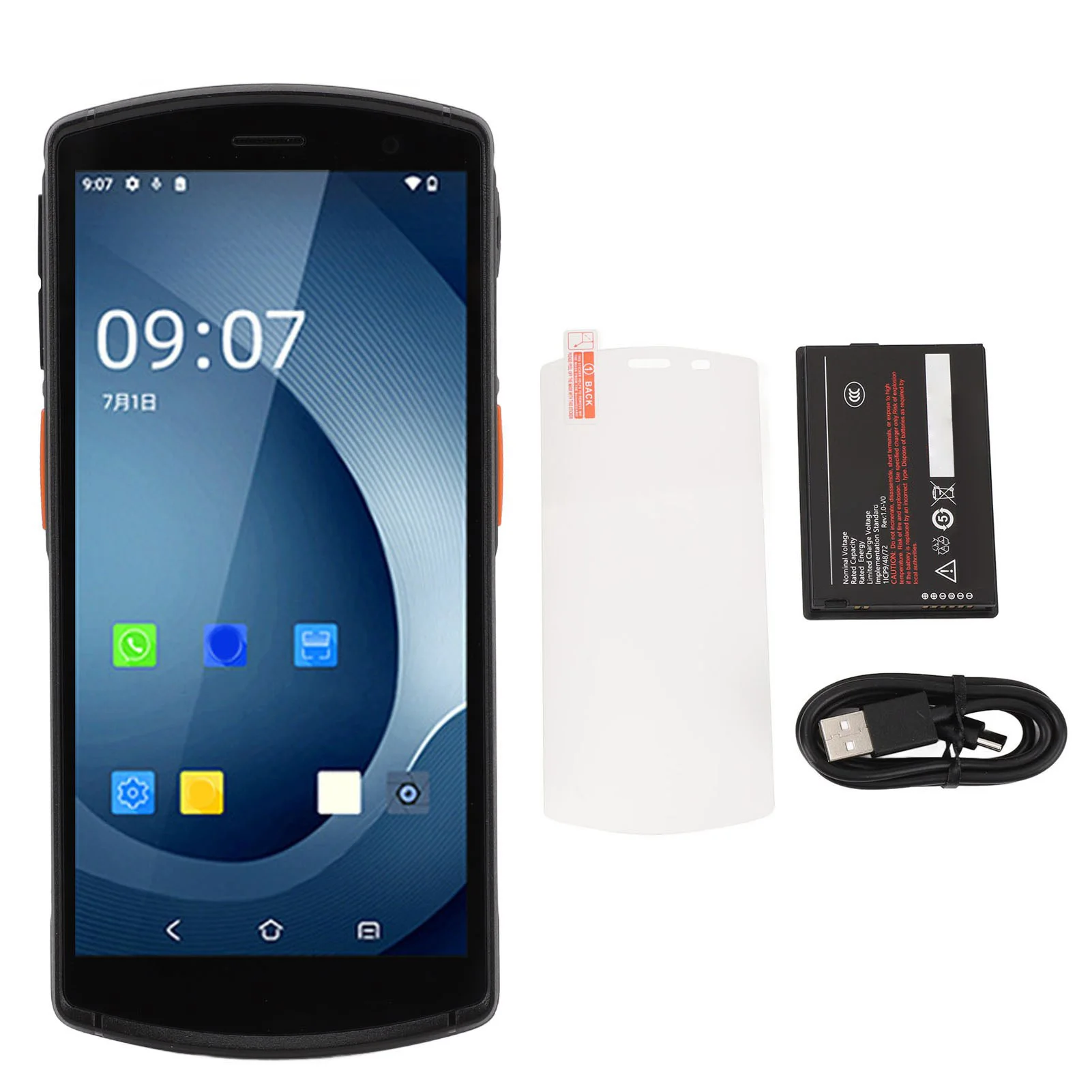 جامع محطة البيانات 5.5in شاشة ملونة 5000mAh بطارية يده ماسح الباركود دعم 1D 2D NFC لإدارة المستودعات