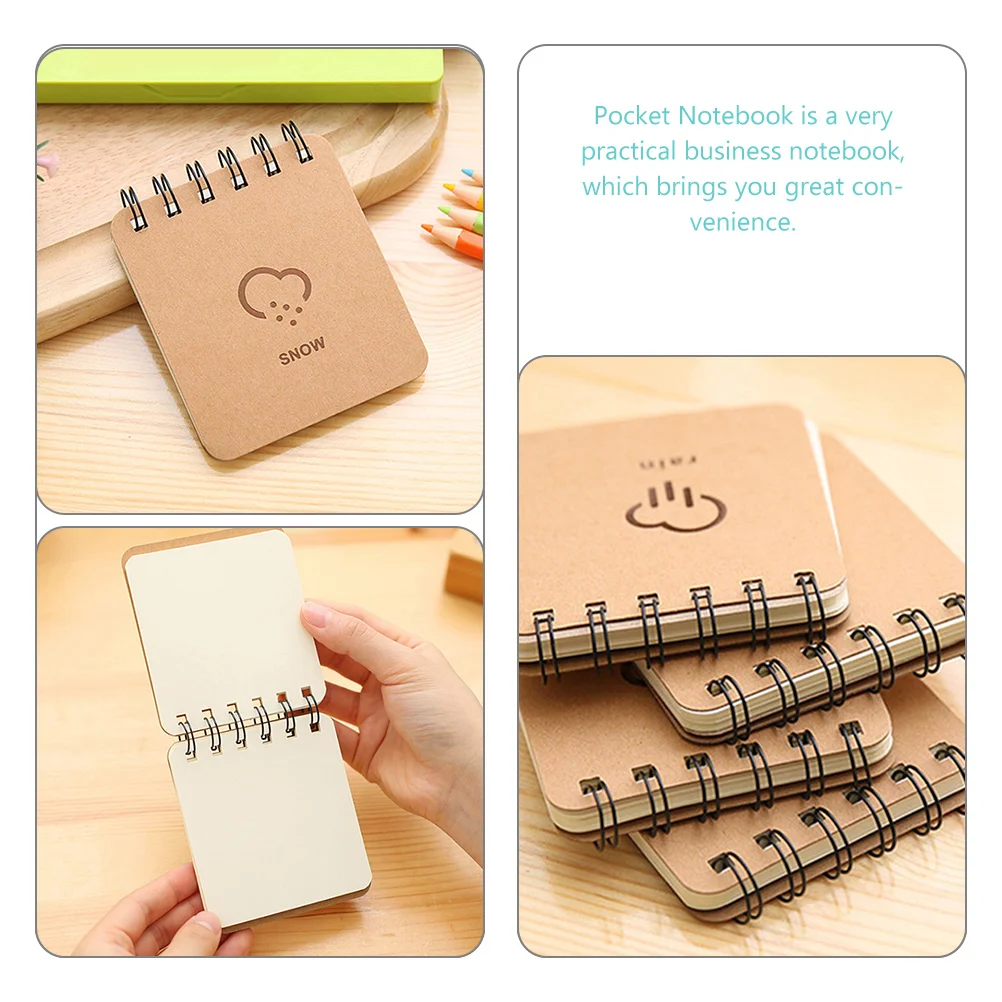 4 Pcs Electronic Notebook Travel Pocket Notebooks Notepad Paper Small Memo Office Accessories