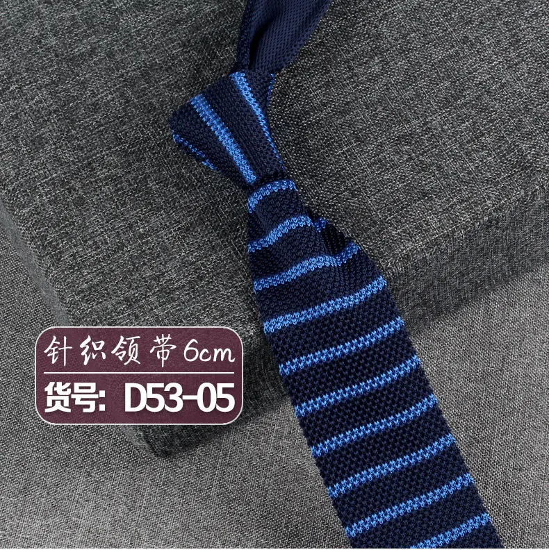 Neue Strick krawatten lässig dünne Krawatte für Party Jungen Mädchen gestrickt gestreifte Krawatte Hochzeit Krawatte für Bräutigam Hals tragen für Männer – Detail 8