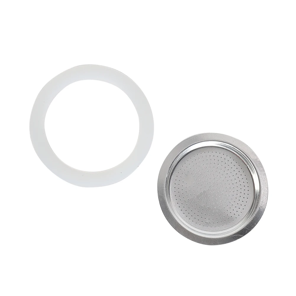 Coffee Makers Rubber Ring Moka Silicone Rubber Seal Filter Screen Moka Pot Coffee Makers Special Replacement Gasket Seal