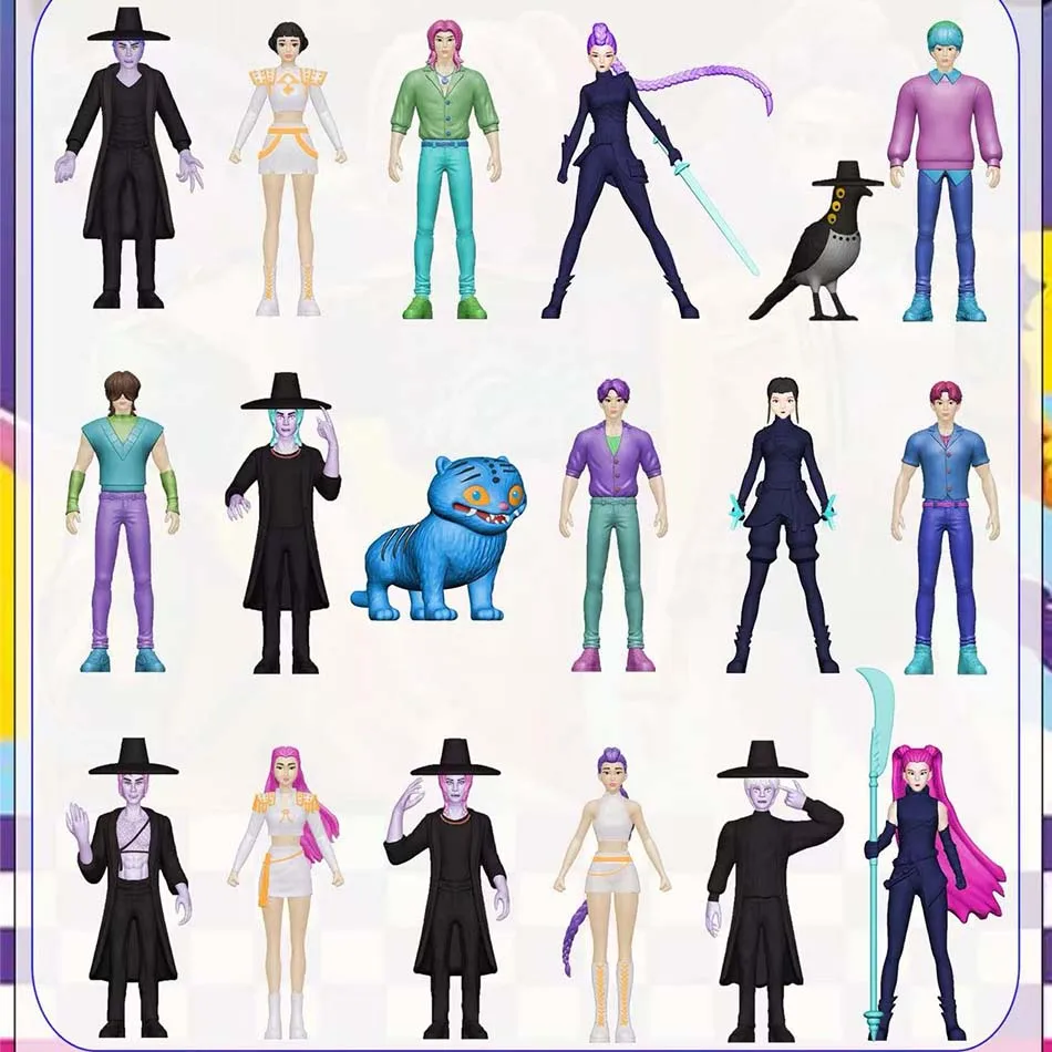 

Аниме Kpop Demon Hunt слепая коробка серии фигурка тигра игрушка украшение стола статуи орнамент Хэллоуин/Рождество подарки для детей