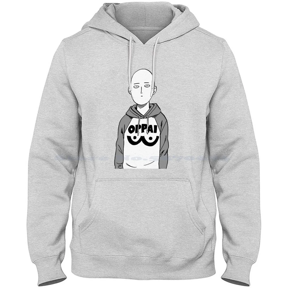 

Толстовка с капюшоном Oppai 100% из чистого хлопка, футболка с Лысой мангой, симпатичным мальчиком, аниме герой, яйцо, черно-белая Манга