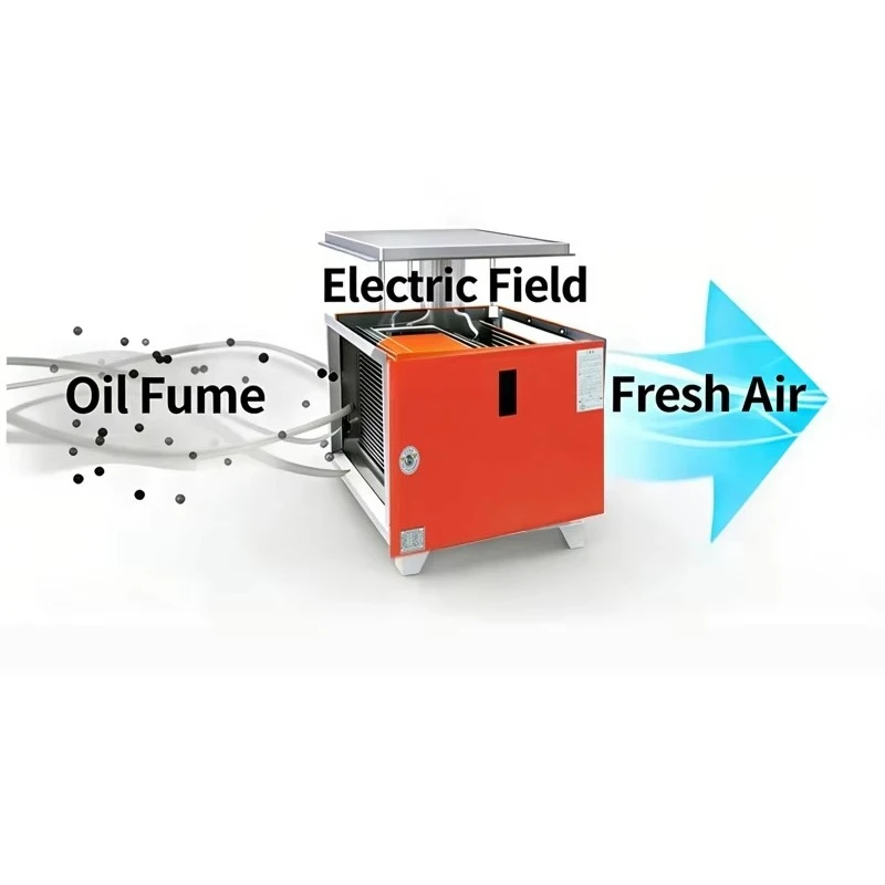 24000 M/h Low-Level Electrostatic Cooking Fume Purifier Commercial Restaurant BBQ Kitchen Catering Eco-Friendly Smoke Exhaust