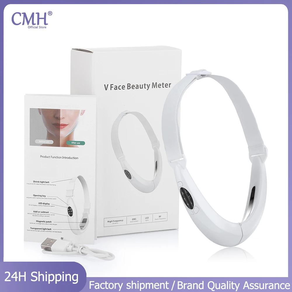 CMH EMS Face Lifting Massager Anti Wrinkle Firming Facial Massager V-Face Lift Device Microcurrent Remover Double Chin Skin Care