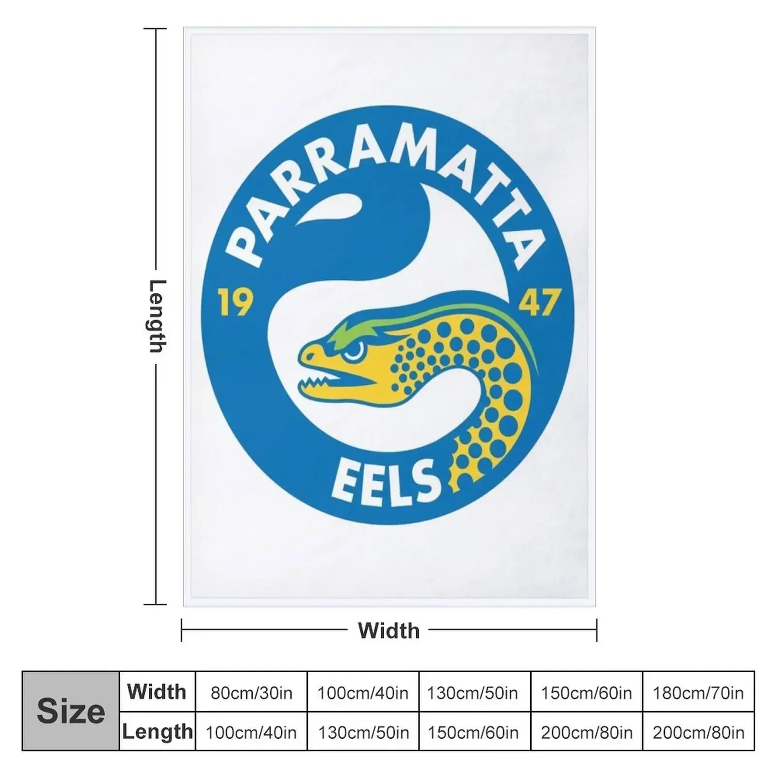 Parramatta Eels Throw Blanket Baby Furry Camping Plaid Blankets