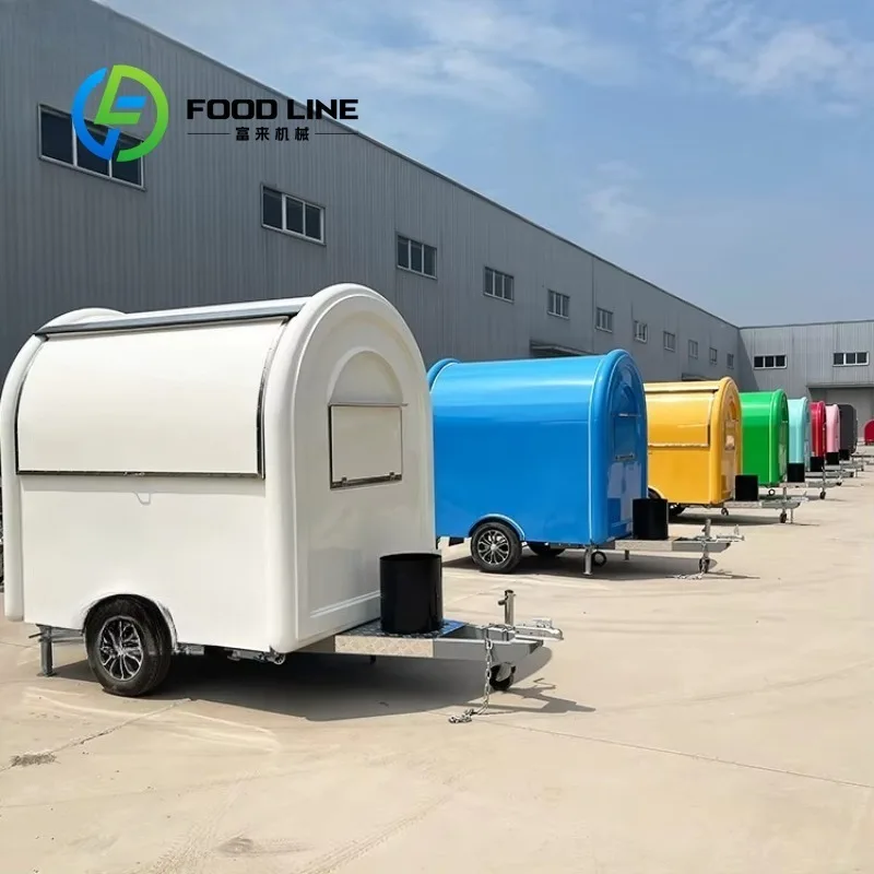 Towable Fully Equipped Food Trailer - Coffee Shop Pizza Ice Cream Mobile Bar Dining Car Concession Food Truck Customized