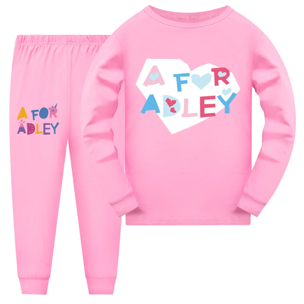 A for Adley New Teens Baby Girl Pajamas Autumn Long Sleeve Nightwear Children's Clothing Sleepwear Cotton Pyjamas Sets For Kids