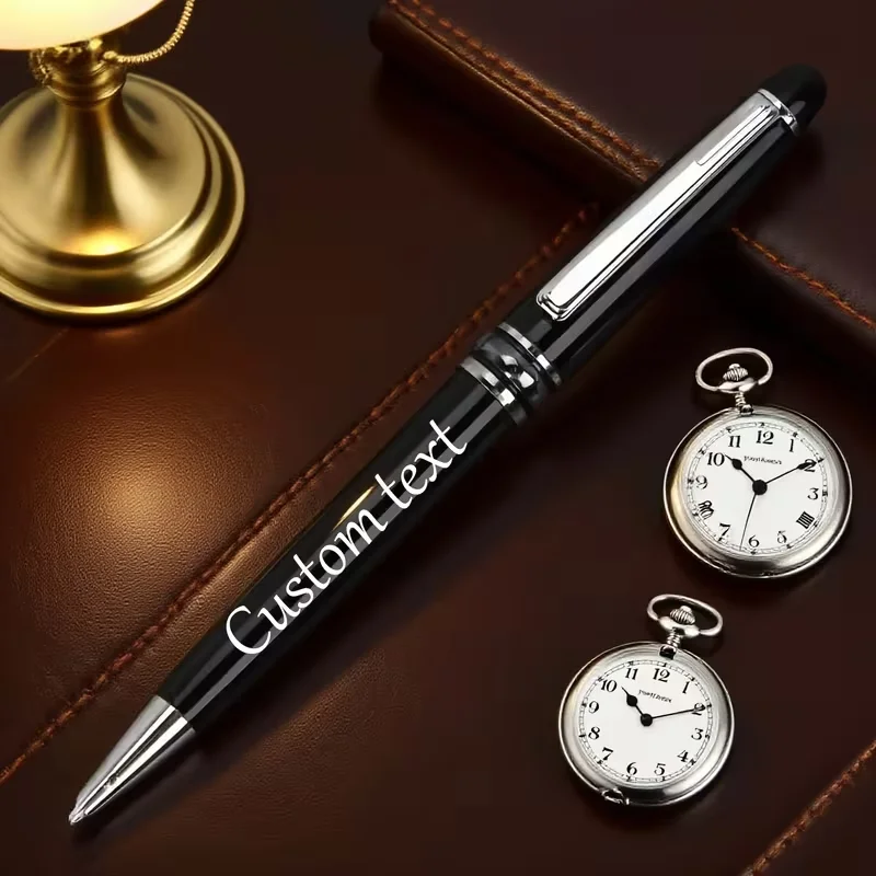 [Customization] Laser-Engraved Text Is Possible, Personalized Metal Pens Are Ideal for Gifts / Office Use / Collecting, a Great Choice as a Gel Pen Black Metal Advertising Pen for Men, High-End Business Office Gifts, Holiday Gifts. Portable Outdoor Keychain, a Gift for Christmas, Halloween, and New Year, Suitable for Business, School, and Office Use—An Inspirational Gift Choice for Teacher's Day, Graduation Season, and Back-To-School Season.
