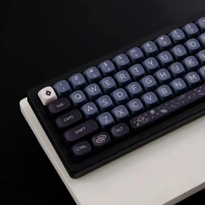 

Black Galaxy, keycap pbt spherical MOA height, sublimation personality customized mechanical keyboard full set 68/75