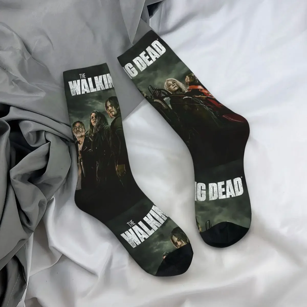 

All Seasons Crew Stockings The Walking Dead Socks Casual Long Socks for Men Women Valentine's Day Gifts