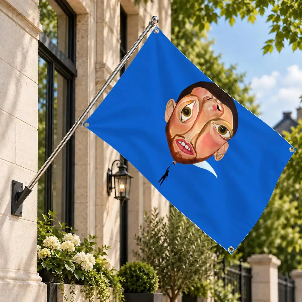 Singer Mac Miller Flags Decor Flag Banner Indoor Outdoor Wall Decor for Garden Yard Porch Patio