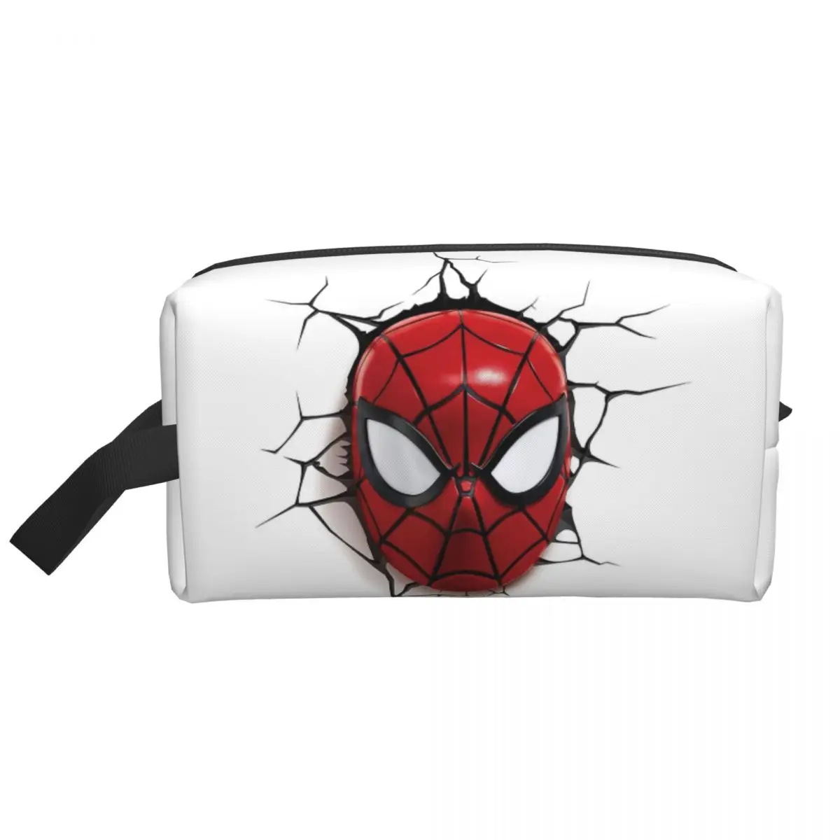 Borsa da toilette da parete Spiderman da viaggio personalizzata borsa da toilette portatile per il trucco del ceppo della testa per le donne scatola