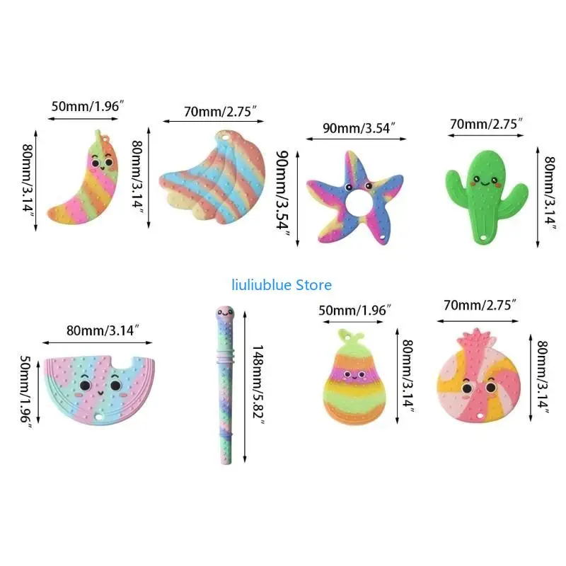 سيليكون مضغ لعبة طفل رضيع التسنين لعب طفل مضغ عصا عضاضة 62CF